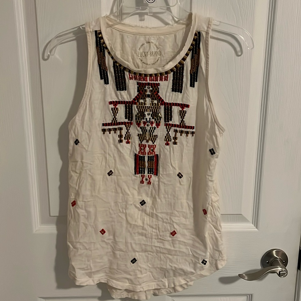 Lucky brand embroidered top